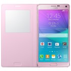 Samsung Galaxy Note 4 N910 originalus S View Cover atverčiamas šviesiai rožinis odinis dėklas