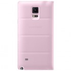 Samsung Galaxy Note 4 N910 originalus S View Cover atverčiamas šviesiai rožinis odinis dėklas