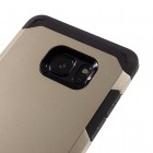 Sustiprintos apsaugos Samsung Galaxy Note 7 (N930) auksinis kieto silikono (TPU) ir plastiko dėklas