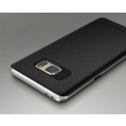 Samsung Galaxy Note 7 (N930) „IPAKY“ kieto silikono TPU juodas (sidabriniais apvadais) dėklas - nugarėlė