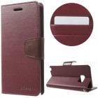 Mercury Sonata atverčiamas Samsung Galaxy Note 7 (N930) bordo odinis dėklas - piniginė