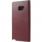 Mercury Sonata atverčiamas Samsung Galaxy Note 7 (N930) bordo odinis dėklas - piniginė