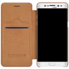 Prabangus „Nillkin“ Qin serijos rudas odinis atverčiamas Samsung Galaxy Note 7 (N930) dėklas