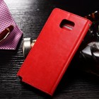 Samsung Galaxy Note 7 (N930) atverčiamas raudonas odinis dėklas - piniginė