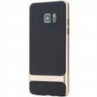 „Rock“ Royce sustiprintos apsaugos Samsung Galaxy Note 7 (N930) juodas aukso spalvos apvadais kieto silikono (TPU) ir plastiko dėklas