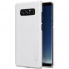 Nillkin Frosted Shield Samsung Galaxy Note 8 (N950F) baltas plastikinis dėklas + apsauginė ekrano plėvelė
