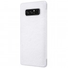 Prabangus „Nillkin“ Qin serijos baltas odinis atverčiamas Samsung Galaxy Note 8 (N950F) dėklas