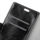 Samsung Galaxy Note 9 (N960F) atverčiamas juodas odinis dėklas - piniginė