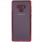 Samsung Galaxy Note 9 (N960F) Silikoninis skaidrus dėklas, raudonas 