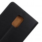Samsung Galaxy Note Edge (N915FY) atverčiamas juodas odinis dėklas - piniginė