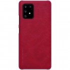Prabangus Nillkin Qin serijos raudonas odinis atverčiamas Samsung Galaxy S10 Lite (G970)