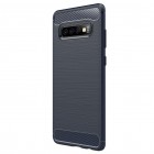 Samsung Galaxy S10+ (G975) „Carbon“ kieto silikono TPU tamsiai mėlynas dėklas - nugarėlė