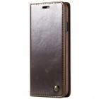 Samsung Galaxy S10+ (G975) „CaseMe“ solidus atverčiamas rudas odinis dėklas - knygutė