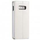 Samsung Galaxy S10e (G970) „CaseMe“ solidus atverčiamas baltas odinis dėklas - knygutė