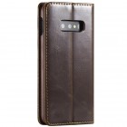 Samsung Galaxy S10e (G970) „CaseMe“ solidus atverčiamas rudas odinis dėklas - knygutė