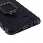 Sustiprintos apsaugos „Kickstand“ Samsung Galaxy S10e juodas kieto silikono (TPU) ir plastiko dėklas