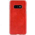 „Litchi“ Skin Leather Samsung Galaxy S10e (G970) raudonas plastikinis dėklas - nugarėlė