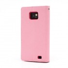 „Mercury“ Samsung Galaxy S2 rožinis odinis atverčiamas dėklas - piniginė