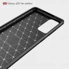 Samsung Galaxy S20 FE (Fan Edition) „Carbon“ kieto silikono TPU juodas dėklas - nugarėlė
