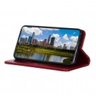 Samsung Galaxy S20 FE (Fan Edition) bordo odinis atverčiamas dėklas - knygutė su magnetu