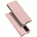 Samsung Galaxy S20+ Plus (G985) Dux Ducis Skin serijos rožinis odinis atverčiamas dėklas - knygutė