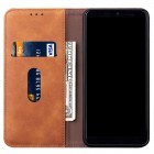 Deluxe atverčiamas šviesiai rudas odinis Samsung Galaxy S20 Ultra (G988) dėklas - knygutė