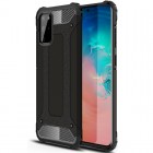Sustiprintos apsaugos Samsung Galaxy S20+ Plus (G985) juodas kieto silikono (TPU) ir plastiko dėklas