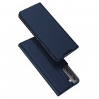 Dux Ducis Skin serijos Samsung Galaxy S21 (G991B) mėlynas odinis atverčiamas dėkla
