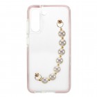 Samsung Galaxy S21 FE (Fan Edition) 5G „Pearl“ Strap kieto silikono TPU skaidrus dėklas - nugarėlė