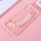 Samsung Galaxy S21 FE (Fan Edition) 5G „Pearl“ Strap kieto silikono TPU skaidrus dėklas - nugarėlė