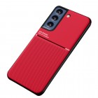 „Lines“ Magnetic Samsung Galaxy S21 FE (Fan Edition) 5G raudonas odinis dėklas