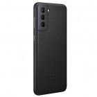 Samsung Galaxy S21+ (G996B) Leather Cover juodas odinis dėklas