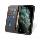 Samsung Galaxy S21+ (G996B) „Split“ serijos juodas odinis atverčiamas dėklas - knygutė
