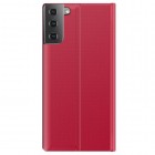 Samsung Galaxy S21 (G991B) View Line raudonas atverčiamas dėklas - knygutė