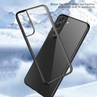 Samsung Galaxy S22 5G (SM-S901X) „IPAKY“ Slim silikoninis skaidrus permatomas dėklas su juodu rėmeliu
