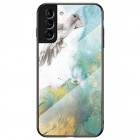 Samsung Galaxy S22 5G (SM-S901X) „Marble“ kieto silikono TPU žalias dėklas - nugarėlė