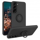Samsung Galaxy S22+ 5G (SM-S906X) „Ring“ Kickstand (TPU) juodas dėklas - nugarėlė