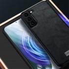 „„Sulada“ Leather Samsung Galaxy S22+ 5G (SM-S906X) juodas odinis dėklas - nugarėlė