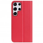 „Dux Ducis“ Hivo serijos Samsung Galaxy S22 Ultra 5G (SM-S908X) raudonas odinis atverčiamas dėkla