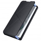Dux Ducis Skin X serijos Samsung Galaxy S22 Ultra 5G (SM-S908X) juodas odinis atverčiamas dėkla