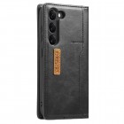 „Lc.Imeeke“ Samsung Galaxy S23+ (SM-S916) juodas odinis atverčiamas dėklas