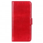 Samsung Galaxy S23 Ultra (SM-S918) atverčiamas raudonas odinis dėklas - piniginė