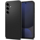 „Spigen“ Liquid Air Samsung Galaxy S24 FE juodas kieto silikono dėklas - nugarėlė