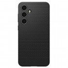 „Spigen“ Liquid Air Samsung Galaxy S24 FE juodas kieto silikono dėklas - nugarėlė