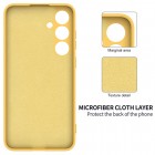 Samsung Galaxy S24 (SM-S921) Shell kieto silikono (TPU) dėklas geltonas - nugarėlė