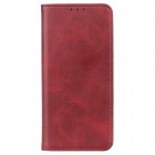 Samsung Galaxy S24 (SM-S921) „Split“ raudonas odinis atverčiamas dėklas - knygutė