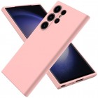 Samsung Galaxy S24 Ultra (SM-S928) Shell kieto silikono (TPU) dėklas rožinis - nugarėlė