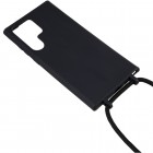 Samsung Galaxy S24 Ultra (SM-S928) Strap kieto silikono TPU juodas dėklas - nugarėlė