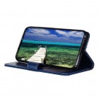 Samsung Galaxy S24 FE Binfen atverčiamas mėlynas odinis dėklas - piniginė