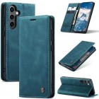 Samsung Galaxy S24 / S25 CaseMe Retro solidus atverčiamas žalias odinis dėklas - knygutė